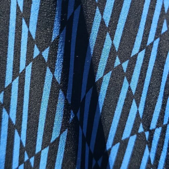 MICHAEL KORS Blue Black Wrap Dress - Size Medium - Picture 8 of 10